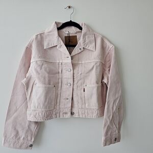 Levi's Pink Cropped Jean Jacket
